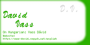 david vass business card